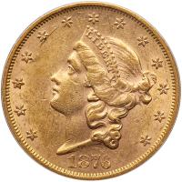 1876-S $20 Liberty PCGS AU55