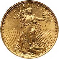 1922 $20 St. Gaudens NGC MS62