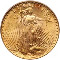 1924 $20 St. Gaudens PCGS MS62