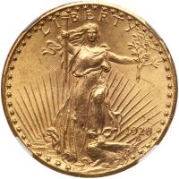 1928 $20 St. Gaudens NGC MS63