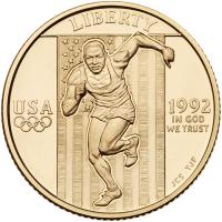 1992-W XXV Olympiad Gem Proof $5 Gold Coin