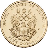 1992-W XXV Olympiad Gem Proof $5 Gold Coin - 2