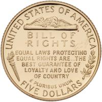 1993-W Bill of Rights Gem Proof $5 Gold - 2