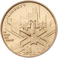 2002-W Salt Lake City Olympic Games Gem Unc $5 Gold Coin