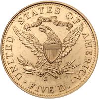 2006-S San Francisco Old Mint Commemorative Gem Unc $5 Gold Coin - 2
