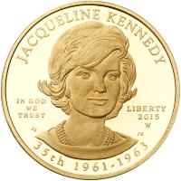 $10.00 2015-W. Jacqueline Kennedy Â½ oz Gold Gem Proof