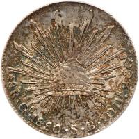 Mexico. 8 Reales, 1880/70-Go SB PCGS About Unc