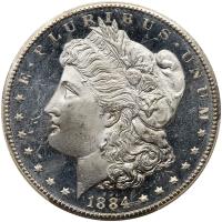 1884-CC Morgan $1