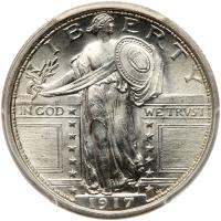 1917 Liberty Standing 25C. Type 1