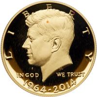 2014-W. Kennedy Gold Proof Half Dollar (<3/4> oz)