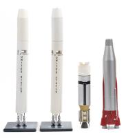 Collection of Vintage Original Models, Two Titan Rockets from Martin for Gemini, Atlas-B (XSM-65B) ICBM Rocket and Agena Target