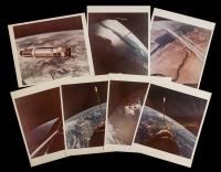 Set 1: 7 Color Kodak Paper Photographs From a Gemini Mission From Bernard Hohmann's Personal Collection