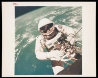 Gemini 4: Vintage Original NASA Color Photo of Ed White's Historic Space Walk. Red Numbered Photo, "A Kodak Paper" on Verso