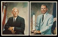 Gemini XII: The Last Gemini Mission Signed Portrait Photos of Buzz Aldrin and James Lovell in Business Suits