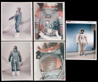 Apollo 7: Thirteen (13) Vintage NASA Photos Regarding Space Suit Testing. 8 Are Red Number, "A Kodak Paper" Images, Five (5) Lat