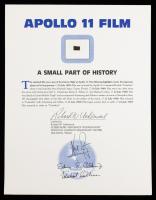 Apollo 11: Flown Film to the Surface of the Moon at Tranquility Base, COA by Richard "Dick" Underwood.