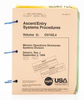 Space Shuttle Program Flight Data File. "Ascent Entry Systems Procedures: Volume II OV102,4. 1999-2002"