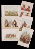 George Caitlin. 9 Vintage Original Prints of Plains Indians 19th Century