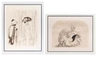 Hirschfeld, Al. Two Lithographs: "Legends" and "Mae West"