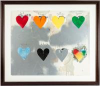 Jim Dine. "Eight Hearts"