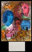 Marc Chagall Signature and Lithograph, 2 Pieces Total