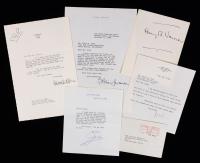 Golden Age of Hollywood Letters/Autographs. Joan Crawford, Gloria Swanson, Edward G. Robinson, H.B. Warner and Hedda Hopper.