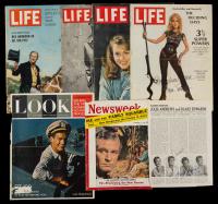 Six Academy Award Winners Autographing Six Magazine Covers including Julie Andrews, Henry Fonda, Gregory Peck and Lauren