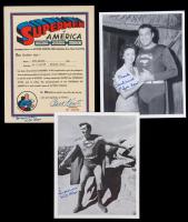 SUPERMAN COLLECTION: Two Signed Pieces by Kirk Alyn one a Superman of America Membership Certificat and Noel Neill Signe