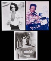 Christopher Reeve Signed Photo as Superman, Johnny Depp as Don Juan, Mickey Rourke, Early Signature Vintage Photo