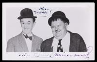 Stan Laurel and Oliver Hardy: Dual Signed Photo with Letter of Authenticity by James Spence & Assoc.