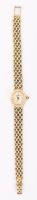 Ladies Vintage Baume & Mercier 14K Yellow Gold Watch Quartz Watch With Diamond Bezel, Mother of Pearl Dial and Sapphire Crystal