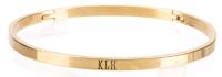 Ladies 18K Yellow Gold Hinged Bangle Bracelet by Acclaimed Western Jeweler Clint Orms of Texas