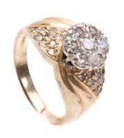 Ladies 14K Yellow Gold and Diamond Ring Totaling over .60 Carats in White Diamonds