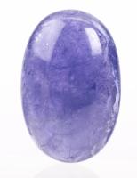 Oval Tanzanite Cabochon: 31.85 Carats Having a Beautiful Semi-Transparent Violet Blue Color