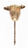 Men's 14K Yellow Gold Bull Stick Pin.