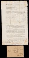 Two Unrelated Websters: Daniel Webster Free Frank and Noah Webster Document Signed