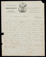 Santa Anna, Antonio Lopez de -- Letter Signed as President giving Advice to a Friend