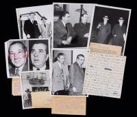 Vintage Original B&W News Photos On Mob Bosses Frank Costello, Joe Adonis, Dutch Schultz, Lucky Luciano and a Drop Off Letter &