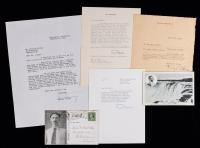 Aviation Legends' Signed Letters, Postcards and Photograph: Roscoe Turner, Floyd Gibbons, Glenn Curtiss, Guy Gilpatric, and Jean