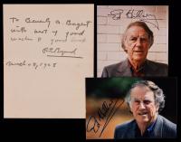 20th Century Explorers: Richard Byrd Autographed Letter Signed and Edmund Hillary, Two (2) Signed Casual Photos