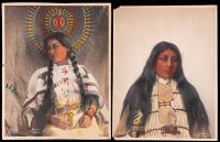 Frank Rinehart. Two (2) Native American Color Tinted Portraits ca.1900