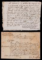 [Salem Witch Trials] Documents Signed by Two Judges: Benjamin Gedney and William Stoughton