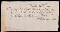 Williams, Col. William -- ADS Noting Expenses for Soldiers Raised For the Upcoming English Military Expedition to Canada