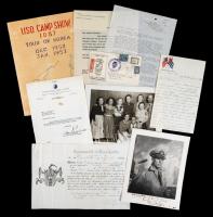 Fascinating Collection of Autographs, Letters, USO Documents, from 1814 to the Korean War with the Civil War and WWII Included