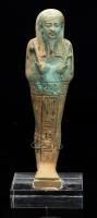 Ancient Egyptian Green Faience Ushabti, Late Dynastic Period, ca. 380-343 BC.