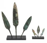 Collection of Six Bronze Luristan Spear Points, Great Visual Appeal, Nicely Presented, 1200-800 BC