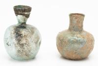 Pair of Roman Glass Flasks. Roman 2nd-3rd Century C.E.