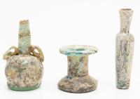 A Trio of Islamic Period Glass Vessels, ca. 7th-9th Century