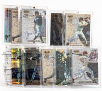 Twenty Five (25) 1997 Bowman's Best Refractor Autographed Cards Including Three (3) of Derek Jeter in Choice Condition