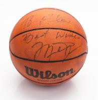 Michael Jordan Signed Basketball. Wilson Michael Jordan 23 Model B1281 in Fiber-Tip Marker. Letter of Authenticity by James Spen